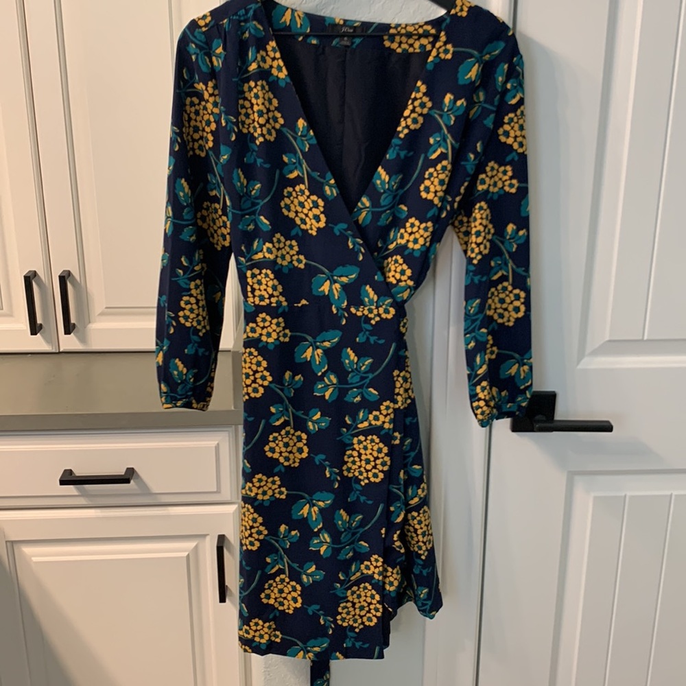 J. Crew Floral Wrap Dress (Size 6)
